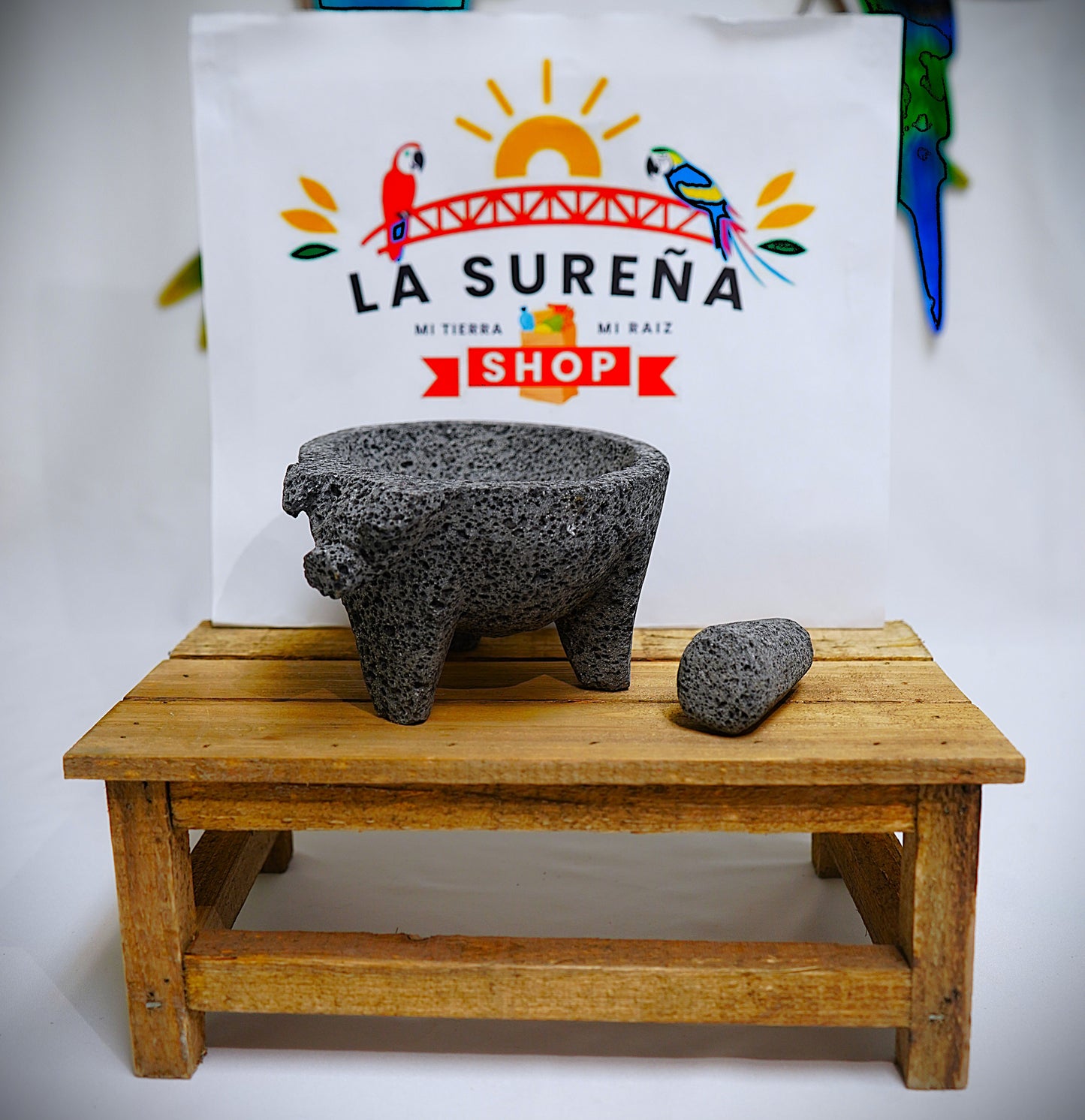 MOLCAJETE cerdo GRANDE